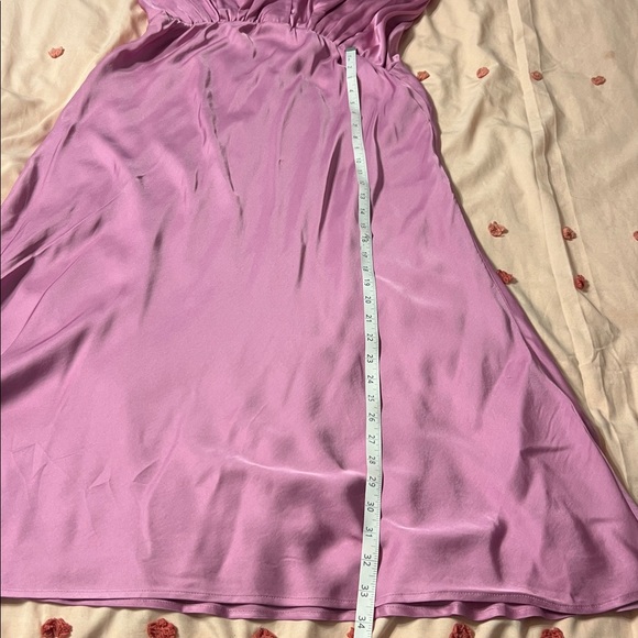 NWT Banana Republic Jessie Satin Maxi Dress Orchid Pink Large Tall Romantic - Picture 8 of 15